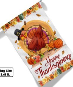 fall happy thanksgiving flag happy turkey lnt534f 7816