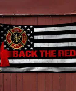 firefighter. back the red. american flag tpt53gf 1666