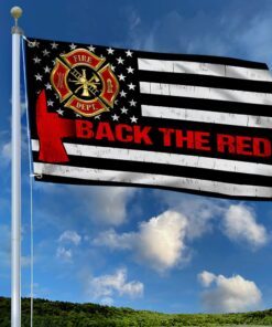 firefighter. back the red. american flag tpt53gf 1779