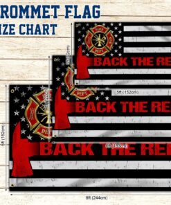 firefighter. back the red. american flag tpt53gf 4935