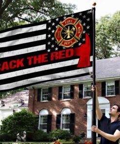 firefighter. back the red. american flag tpt53gf 8579