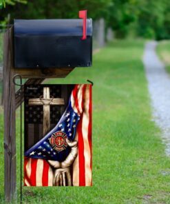 firefighter christian cross flag 4364