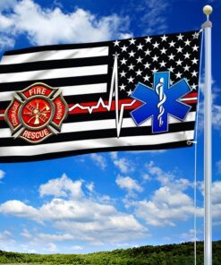 firefighter emt flag first responder grommet flag trv1880gfv1 3047