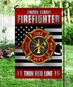 firefighter grommet flag fire dept lnt177fv1 2179