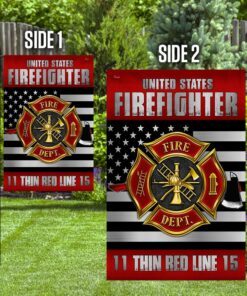 firefighter grommet flag fire dept lnt177fv1 3051