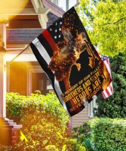 firefighter heroes are never forgotten flag 8078