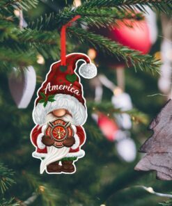 firefighter ornament gnome back the red dbd2934o 5328