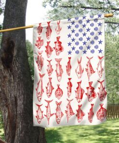 fish sea shells american flag mln416f 1440