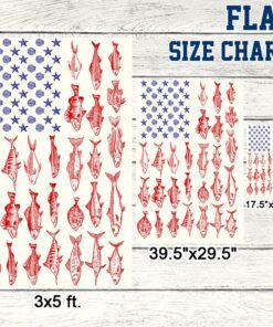 fish sea shells american flag mln416f 8090