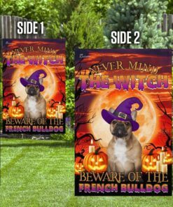 french bulldog halloween flagwix™ beware of the bulldog flag 3048