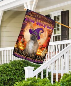 french bulldog halloween flagwix™ beware of the bulldog flag 3307