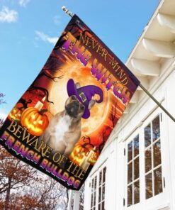 french bulldog halloween flagwix™ beware of the bulldog flag 4565