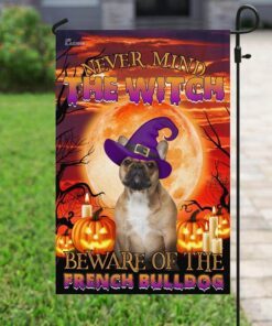 french bulldog halloween flagwix™ beware of the bulldog flag 6574