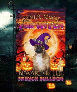 french bulldog halloween flagwix™ beware of the bulldog flag 7807