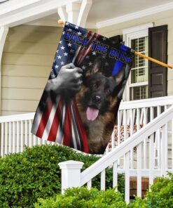 german shepherd back the blue flag 1050