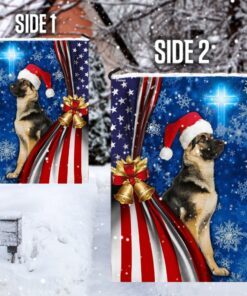 german shepherd christmas flag 1995