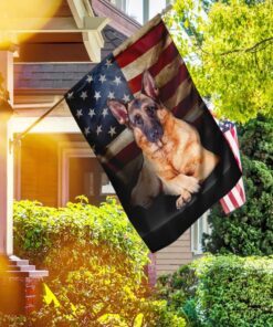 german shepherd dog american flag 1447