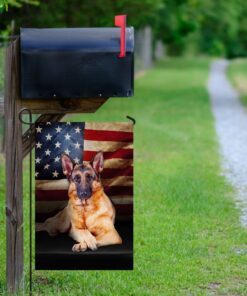 german shepherd dog american flag 2051