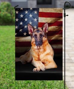 german shepherd dog american flag 3593