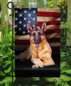 german shepherd dog american flag 5035