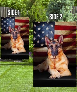 german shepherd dog american flag 8584