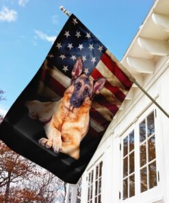 german shepherd dog american flag 8592