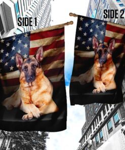 german shepherd dog american flag 8724