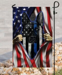 german shepherd k9 unit flag 1042