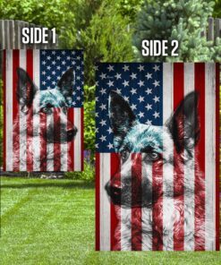 german shepherd u.s flag 1078