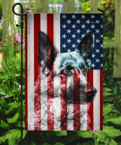 german shepherd u.s flag 2577