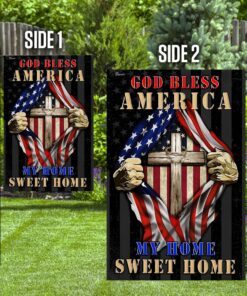 god bless america my home sweet home flag 7629