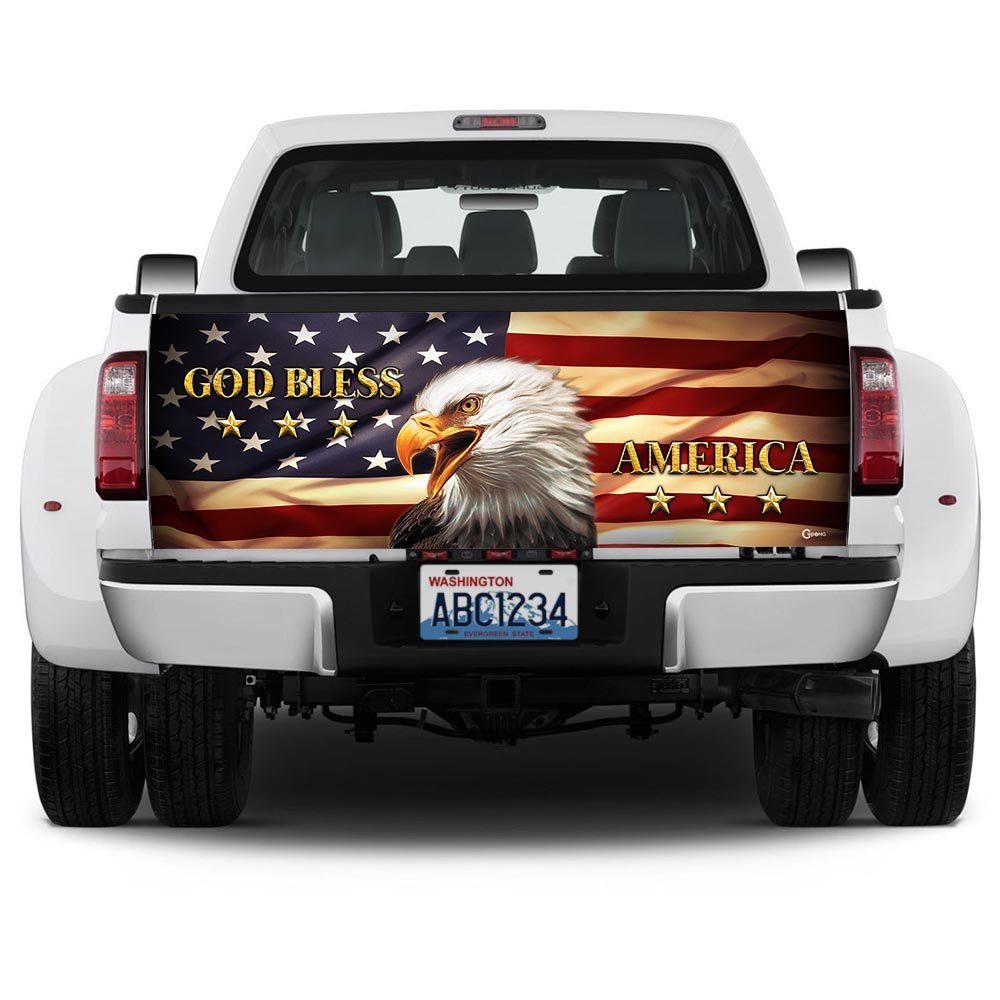 God Bless America Truck Tailgate Decal Sticker Wrap