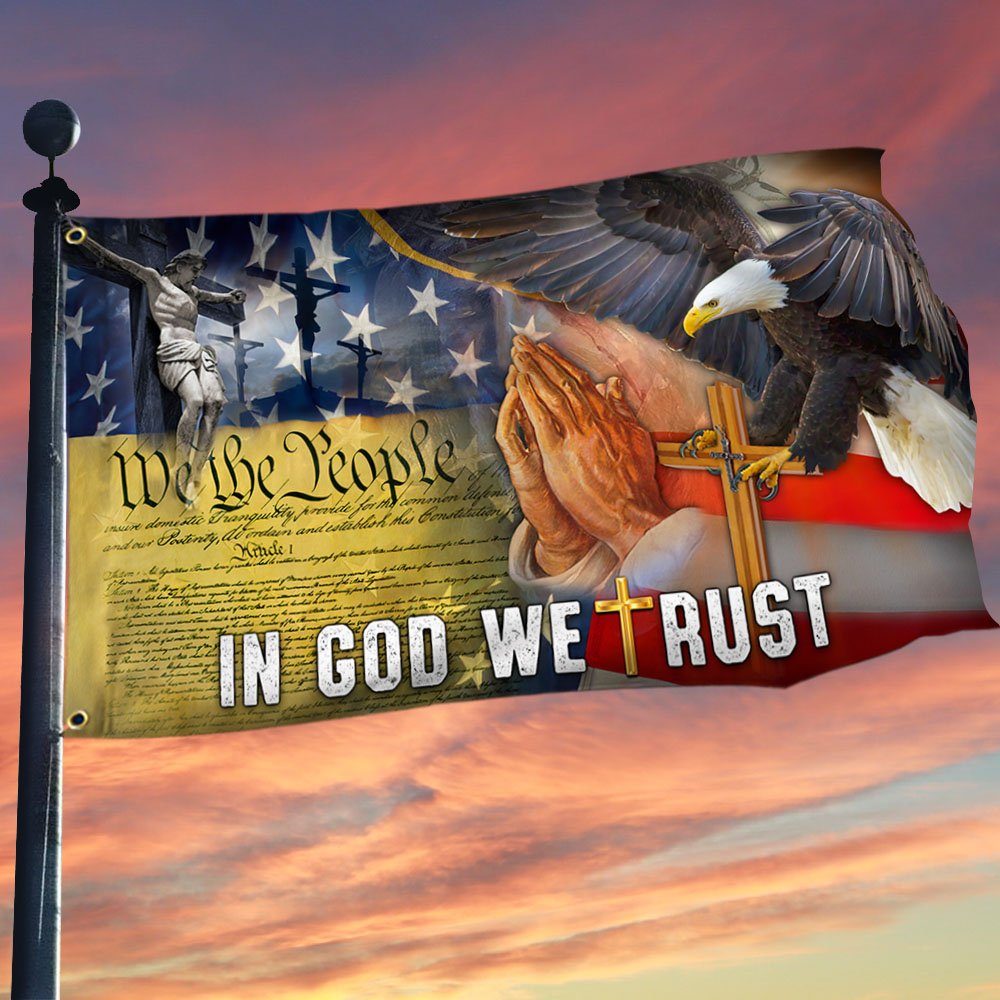 God Eagle Grommet Flag In God We Trust Mlh2239gf