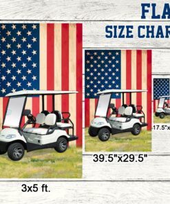 golf cart american flag tqn244f 2359