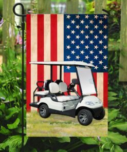 golf cart american flag tqn244f 3391