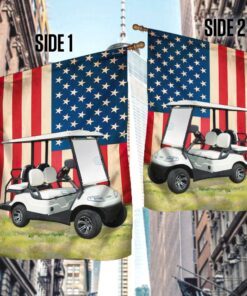 golf cart american flag tqn244f 4934