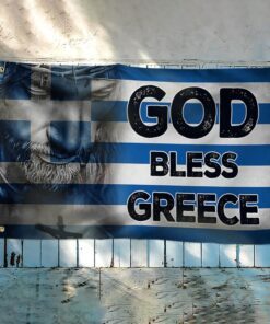 greek grommet flag god bless greece bnn605gf 3637