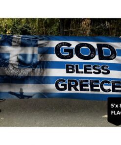 greek grommet flag god bless greece bnn605gf 5484