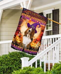 halloween. beware of the basset hound flag 3001