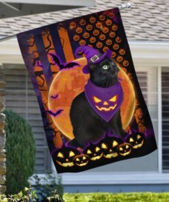 halloween flag beware of the black cat ddh2749fv1 3295