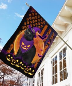 halloween flag beware of the black cat ddh2749fv1 5718