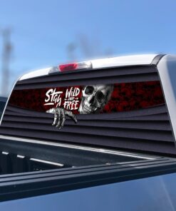 hallowen skull dare you rear window decal ntt30cd 7689