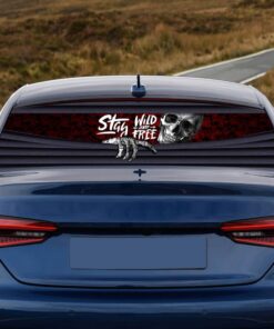 hallowen skull dare you rear window decal ntt30cd 7995