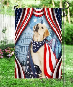 happy 4th of july. german shepherd american flag tpt186fv2 5404