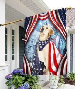 happy 4th of july. german shepherd american flag tpt186fv2 8567