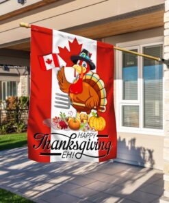 happy canadian thanksgiving flag turkey canada flag tqn408f 4490