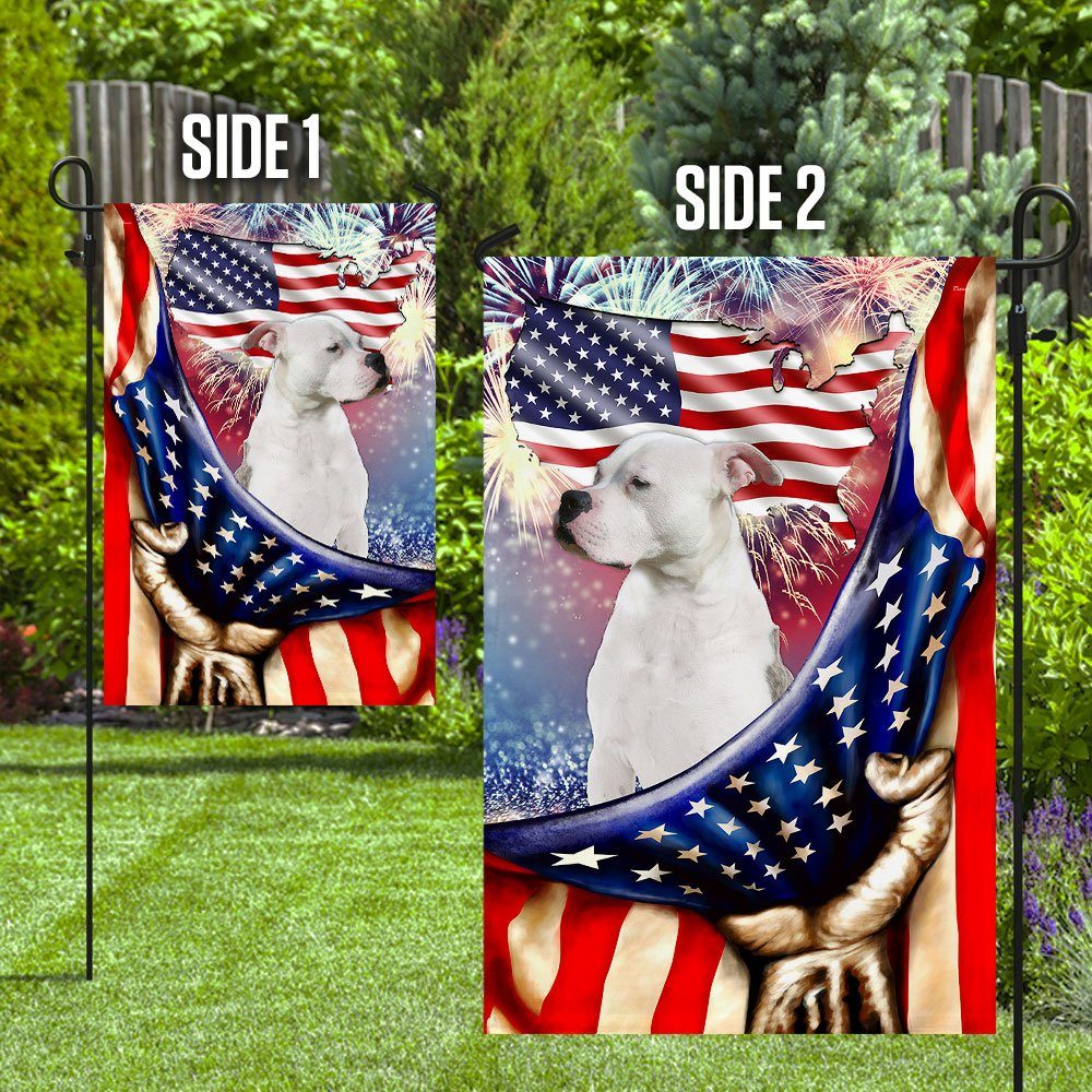 Happy Independence Day American Bulldog Flag