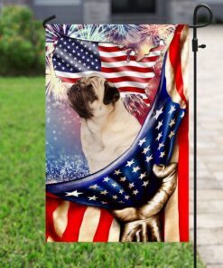 happy independence day pug flag 6009