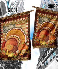 happy thanksgiving turkey drawing flagwix™ flag 6508