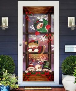 happy three snowmen door cover 5935